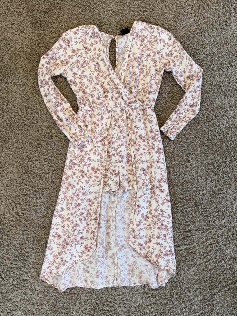 Floral Long Sleeve Shorts Romper